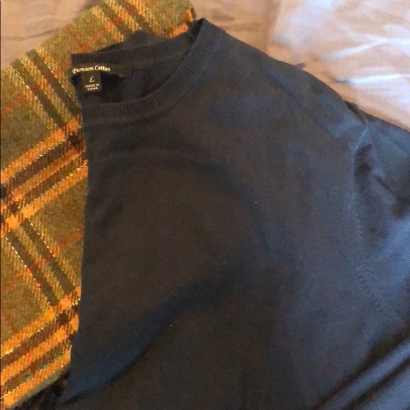 Dark Navy Cotton Sweater - Picture 2 of 4